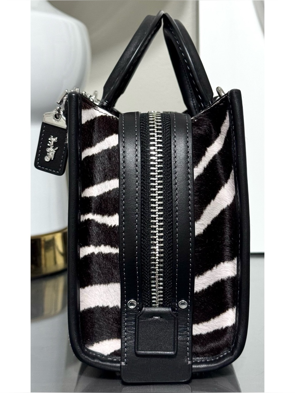 COACH Rogue 20 In Haircalf With Zebra Print - Picture 5 of 9
